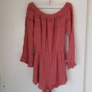 Crochet off the shoulder romper